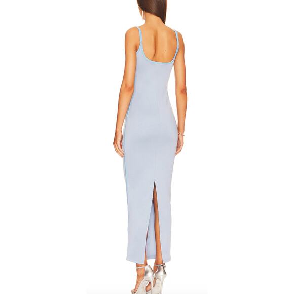 Superdown Baby Blue Sporty Maxi Dress XS Tank Bodycon Bloquette Ruby $88 NEW - Picture 3 of 8